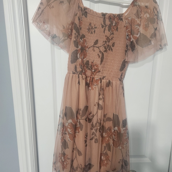 Baltic Born Floral A-Line Skirt in Tan - Picture 2 of 2